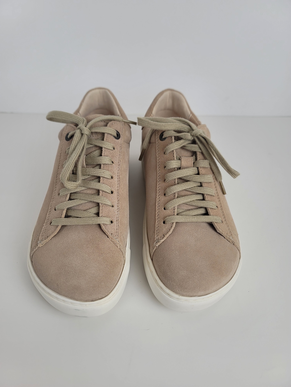 Birkenstock Bend Low Suede Leather Tan Taupe Brown Sneaker US L8, M6 Narrow Fit